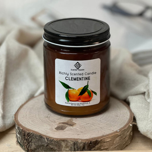 Clementine & Sunshine Scent Glass Jar Candle