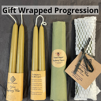 Traditional 8 Inch Bayberry Wax Tapers - 3/4" Base