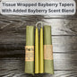 Traditional Joined Pair 8 Inch Bayberry Wax Taper - 3/4" Base