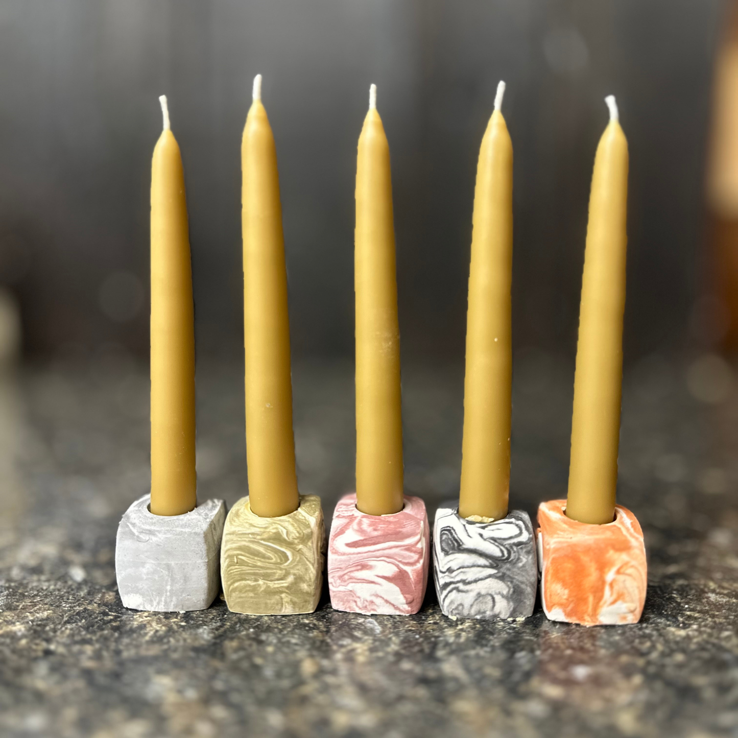 Mini Taper Holder - Blocky Style